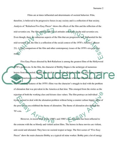 Films and Their Reflection of the Mid-Seventies Era