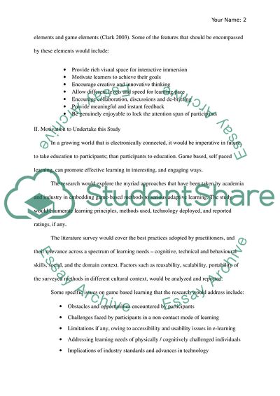 Games with e-learning and interaction design