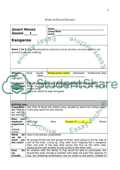 Rational for the Inclusion of Health and Physical Education in the School Curriculum
