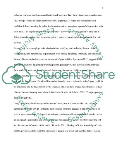 Trait Theory and Understanding Individual Differences