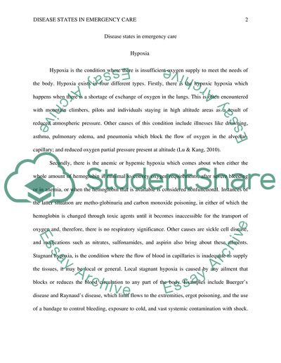 The Disease States in Emergency Care