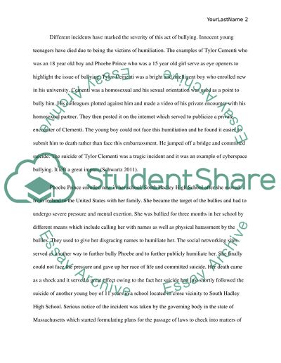 Suicides Linked to Bullied Victims