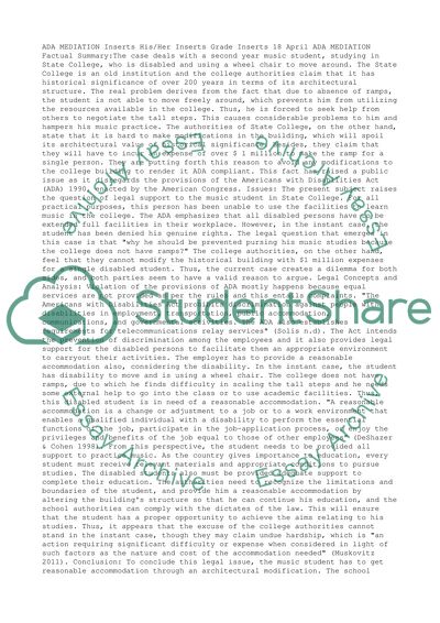 Legal Concepts and Analysis - Ada Mediation