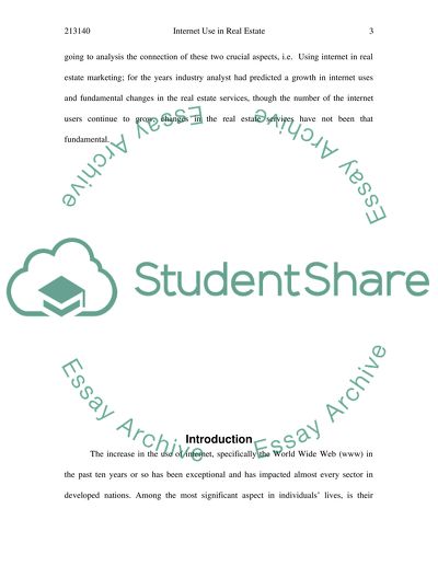 Internet Use in Real Estate