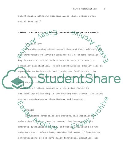 Mixed Communities and Their Efficacy