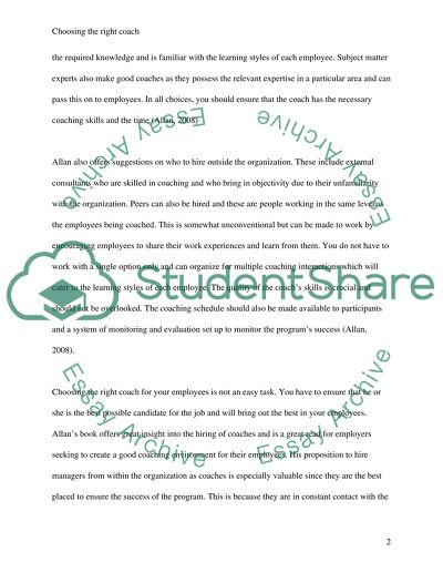 Choosing the Right Coach for Your Employees