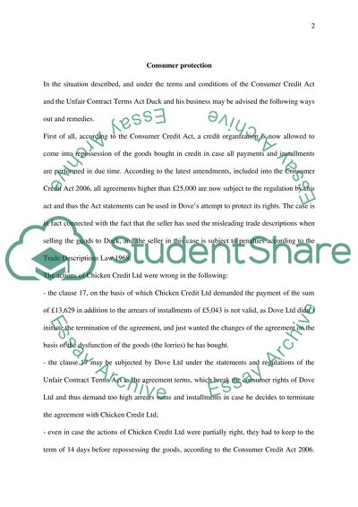 Consumer Protection Mechanisms