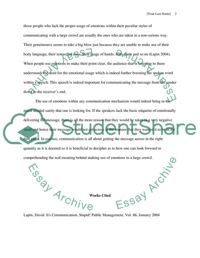 The use of emotions during communication