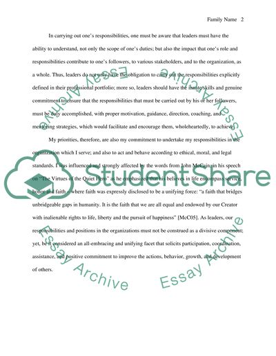 My leadership philosophy