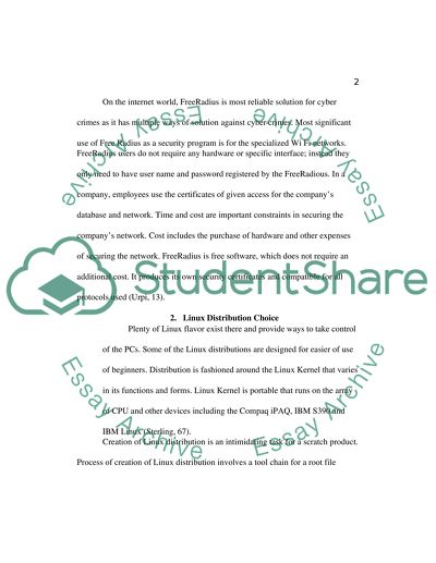Free Radius Distribution for Linux OS