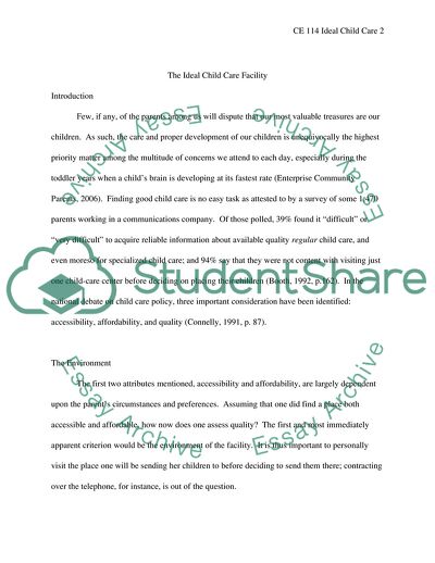 The Ideal Child Care Center