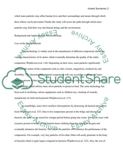 Risk Assessment on Silver Nanoparticles