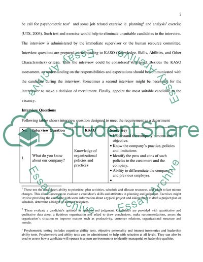 Human Resource Management - recruitment