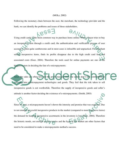 Introducing an emicropayment method using the internet