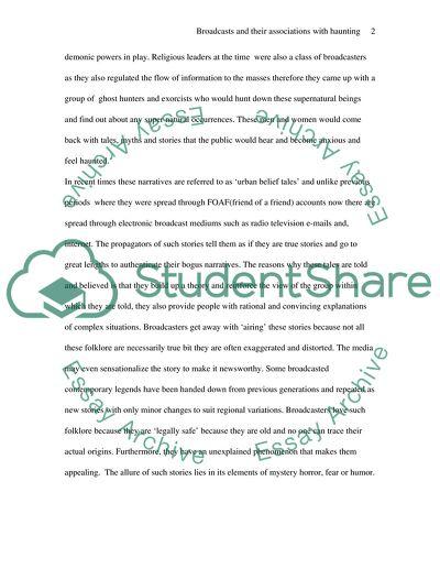 Broadcast associations with haunting