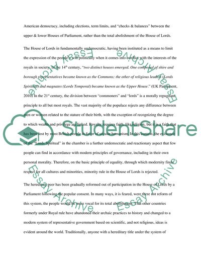 Should the House of Lords be Abolished