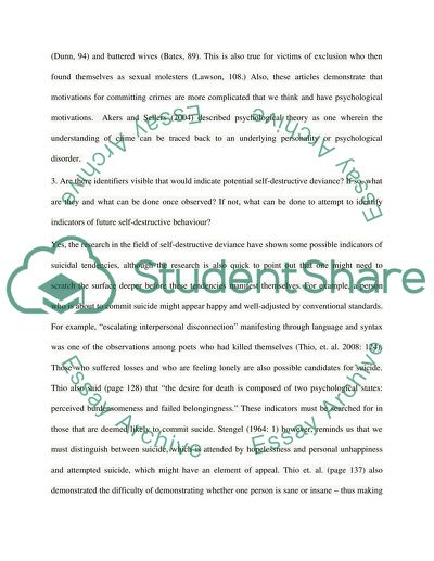 3 QUESTIONS IN CRIMINAL JUSTICE and deviance