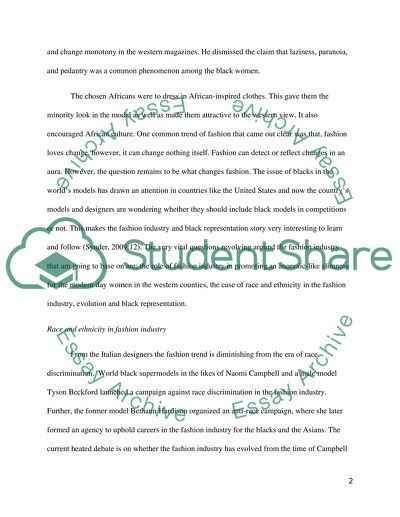 The representation of black in fashion