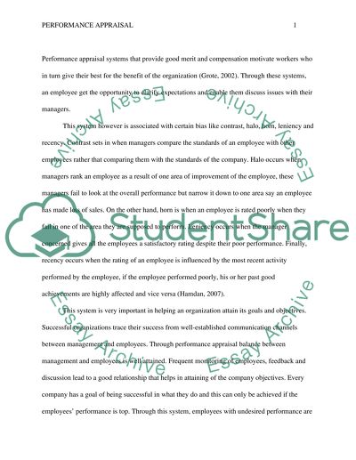 Performance Appraisals