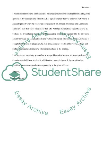 Recommendation lettter