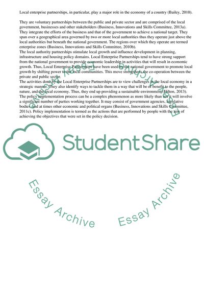 Partnerships and Policy Planning