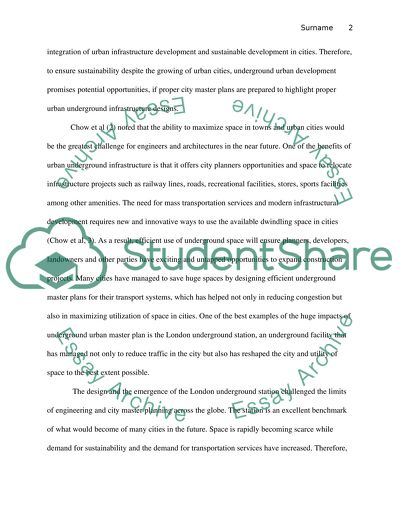 Underground space use with urban sustainability