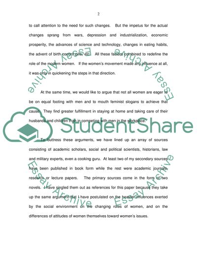 The role of the women in the American family