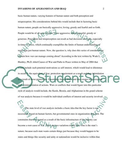 The invasions of Afghanistan and Iraq