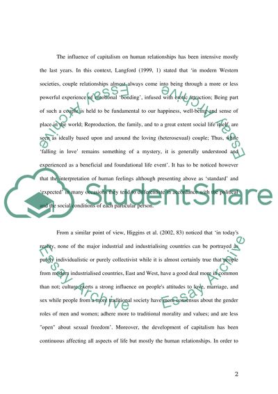 Critically discuss the extent to which capitalism has affected human relationships