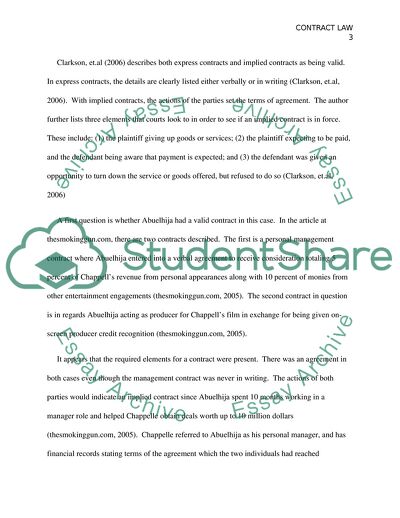 A Case Analysis of a Valid Contract