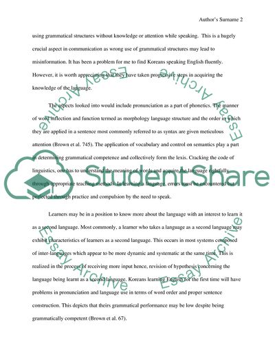 Comparison of Grammatical Competence and Performance
