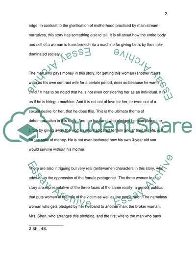 Gender and Womanhood Question in The Three Stories