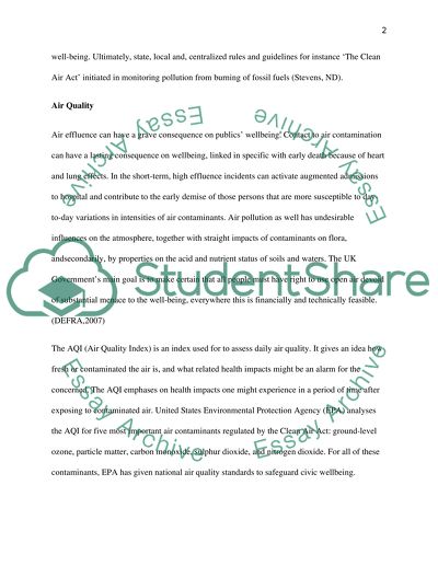 Air Quality and Health