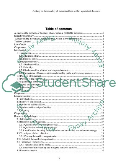 The Morality of Business Ethics in a Profitable Organization