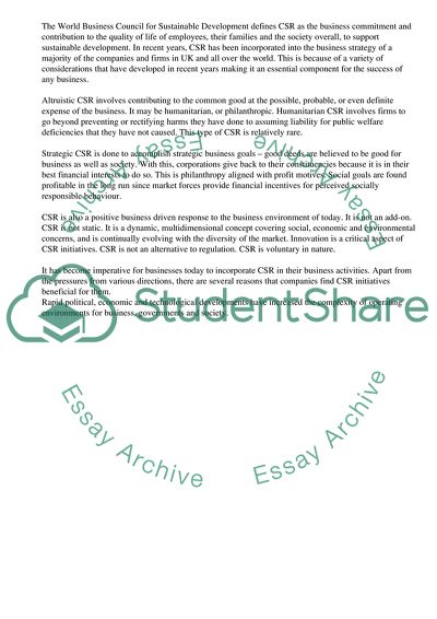 Corporate Social Responsibility: Financial Markets and Risk