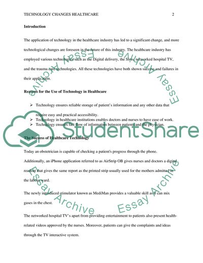 Technology Changes Healthcare