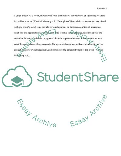 Journal: Assessing Sources for Credibility