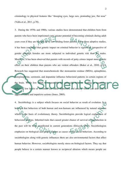 Biological Theories of Crime