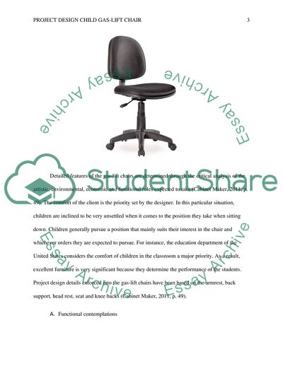 Conceptual Design and Innovation of Child Gas-Lift Chair