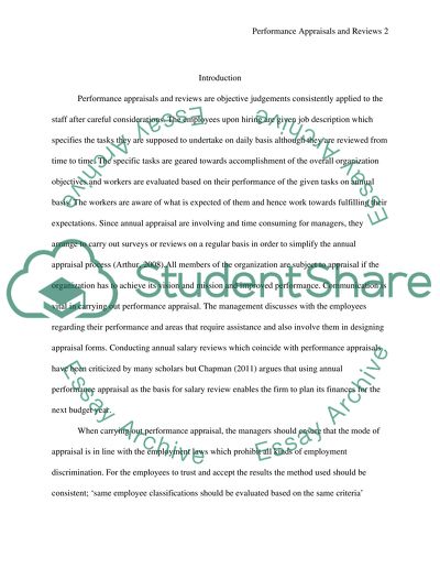 Performance Appraisals and Reviews