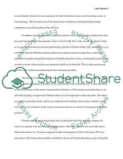 Differences between the Finnish and American education systems