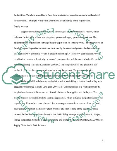 Influence Internet and Digital Technologies on Supply Chain
