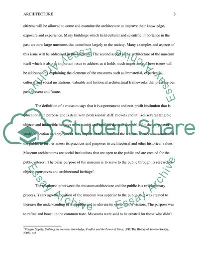 Is Architecture the Museum