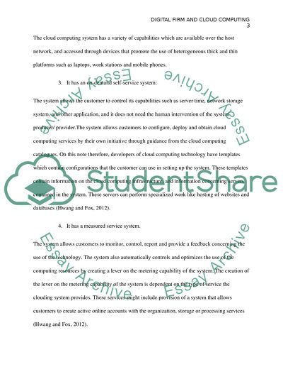 Digital Firm and Cloud Computing