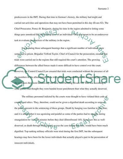 The Nuremberg Trials Sentencing