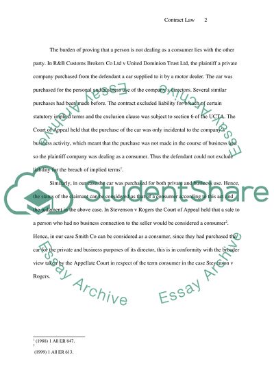 The Unfair Contract Terms Act