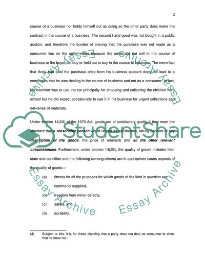 The Sale of Goods Act 1979