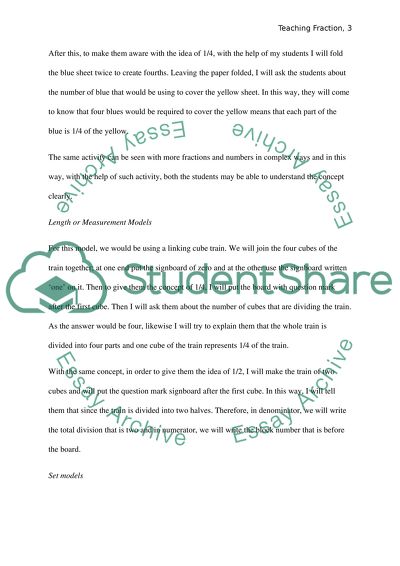 Math and the paraprofessional teaching fractions