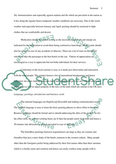 Development of Culture in Kenya