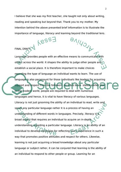 Language, Literacy and Learning